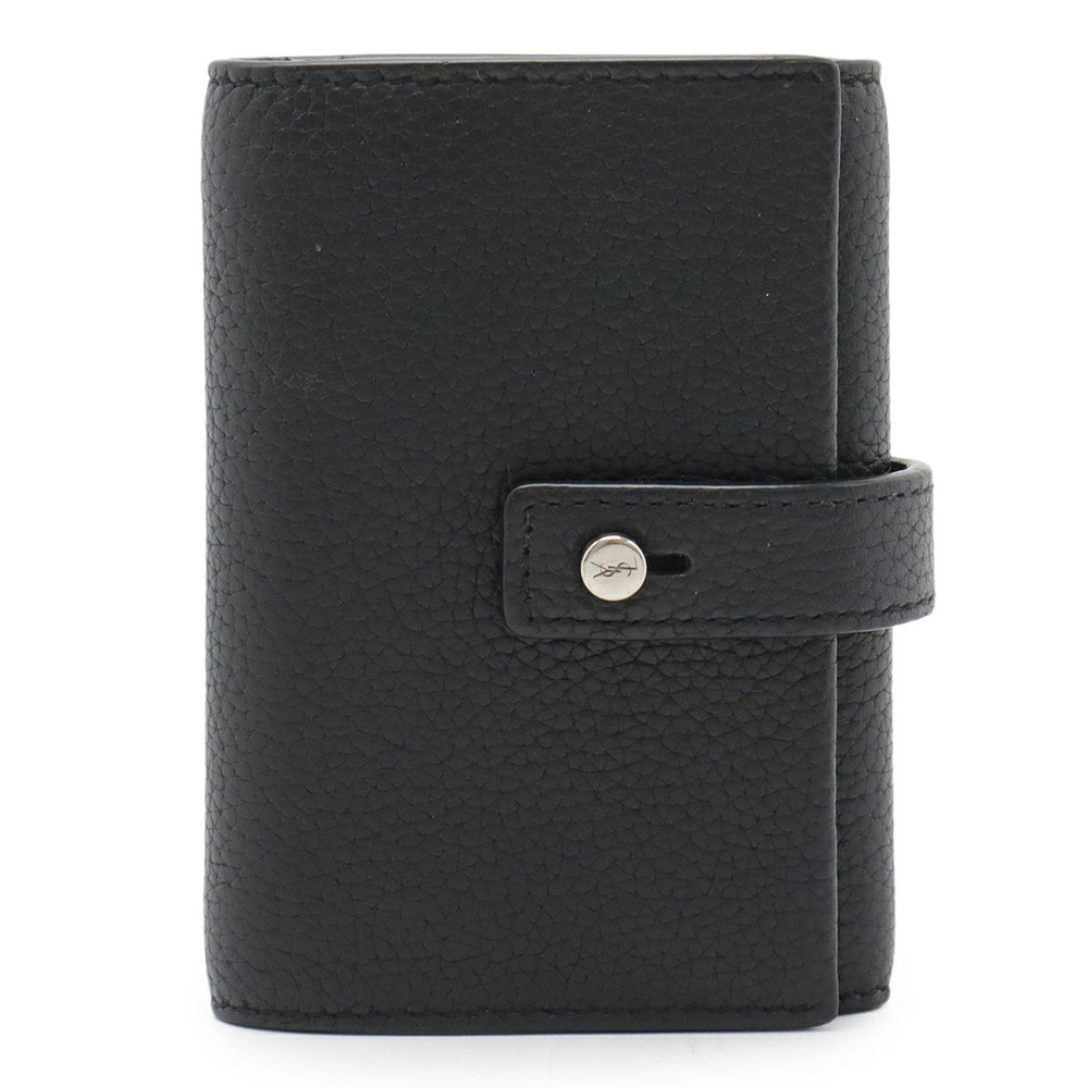 SAINT LAURENT PARIS YSL Yves Sac de Jour Key Case Wallet Leather Black